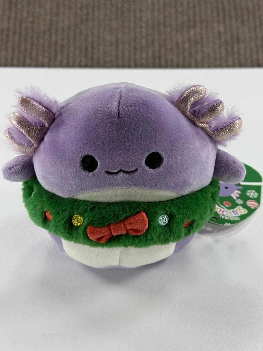 Squishmallows Svenja Christmas Wreath Axolotl Plush NWT 4.5 Inch